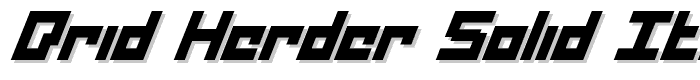 Drid Herder Solid Italic font